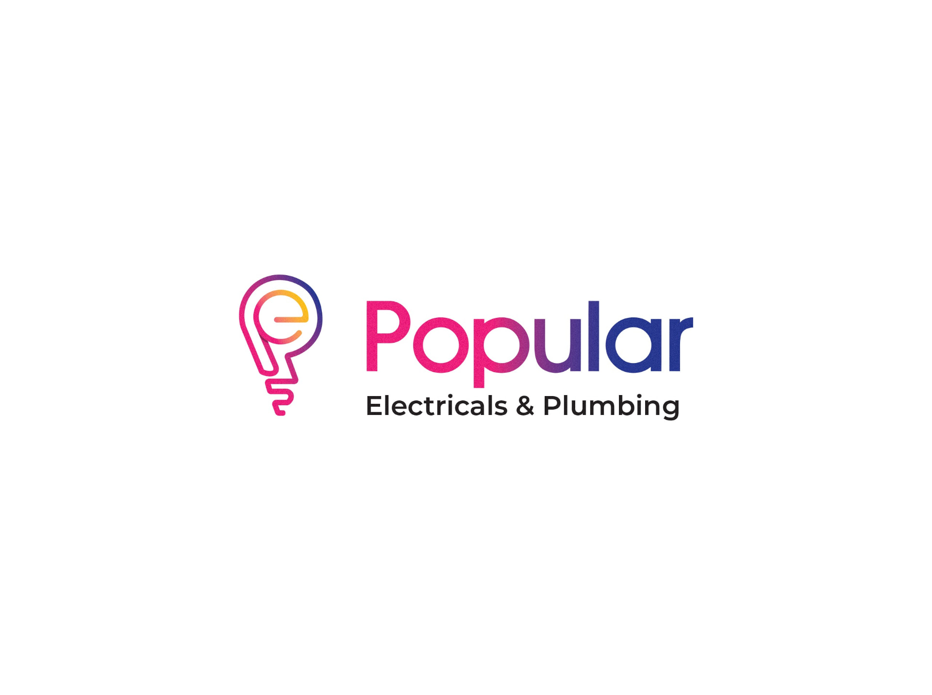 Popular Electricals & Plumbing logo design