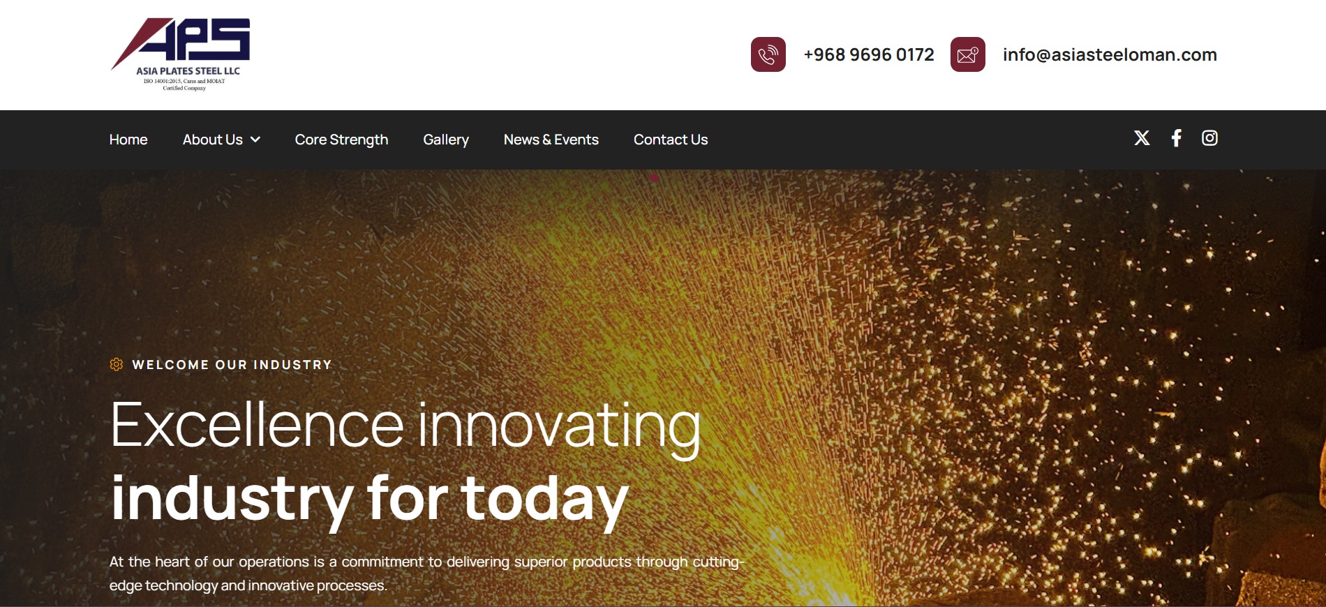 Asia Steel website design